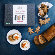 Holiday gift box - buckwheat blinis, Gingerman cookies, spiced bread