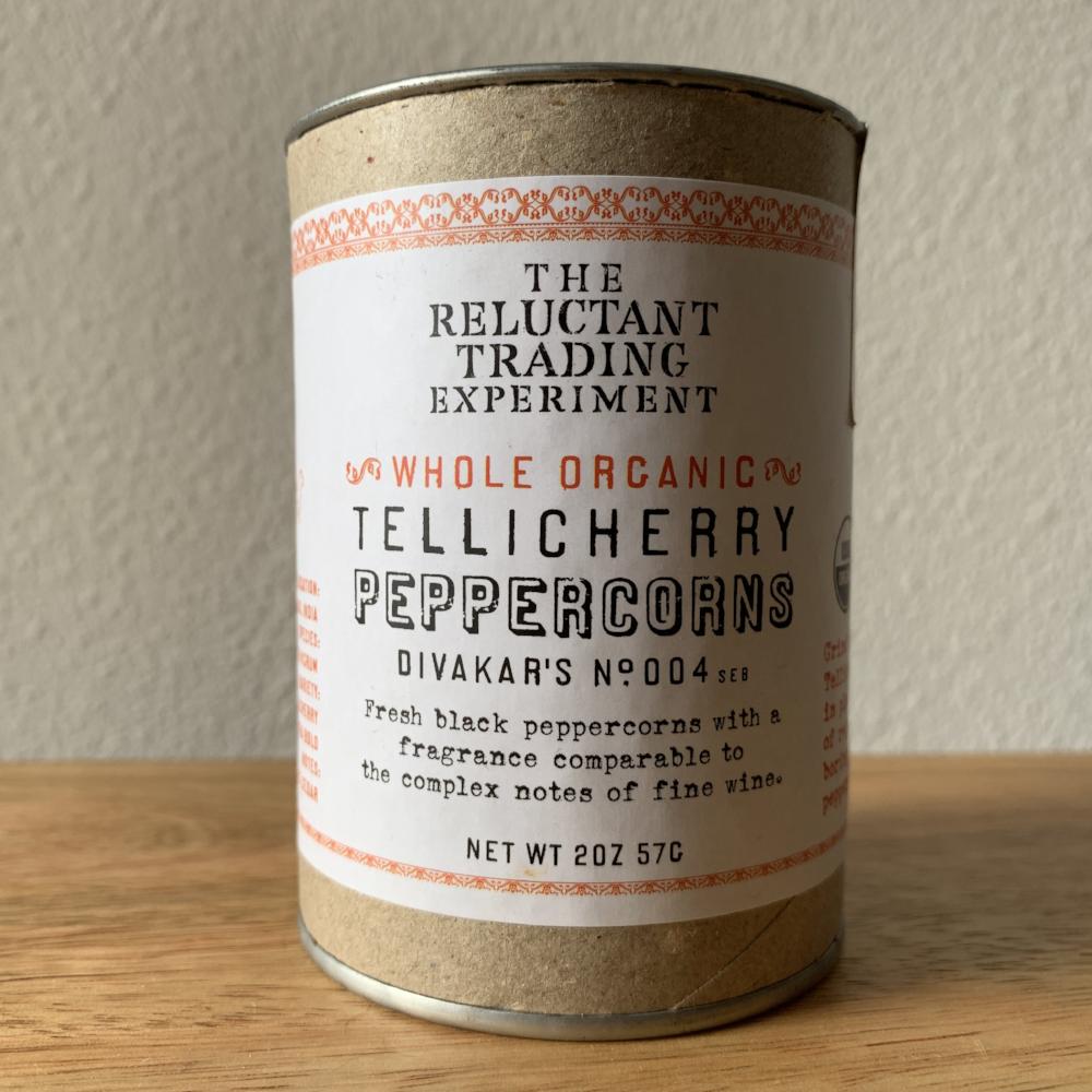 Organic black Tellicherry peppercorns - whole