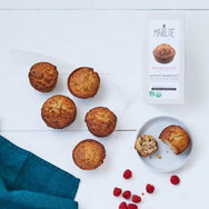 Raspberry muffins with fleur de sel - organic baking mix
