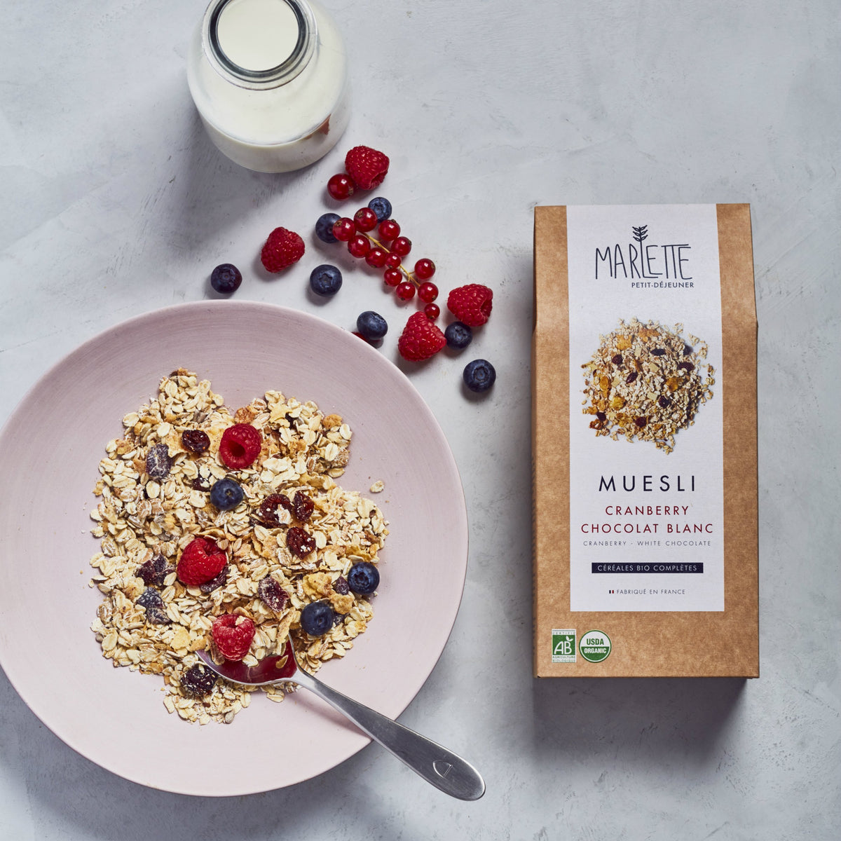 Cranberry & white chocolate organic muesli