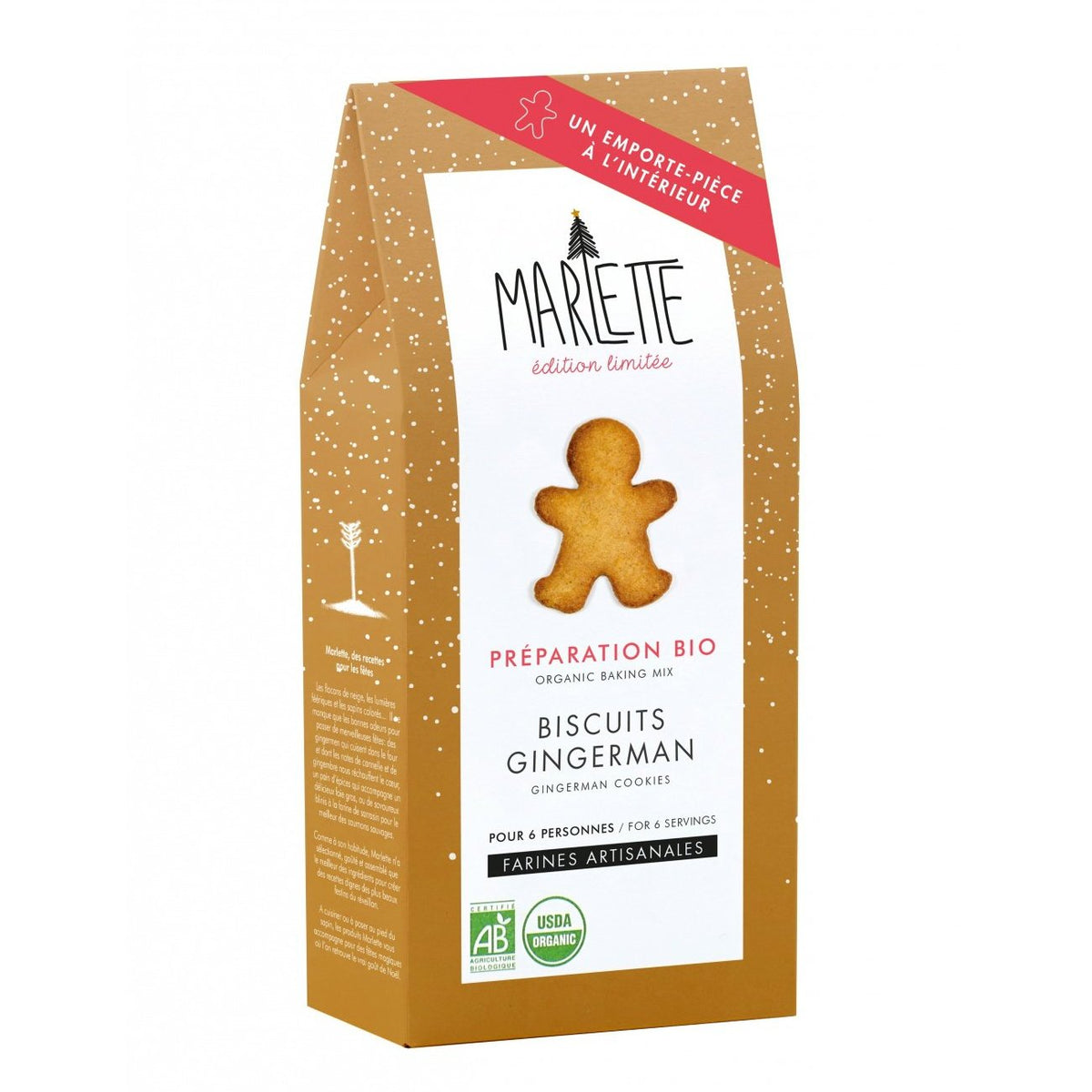 Gingerman cookies - organic baking mix + cookie cutter