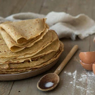 Homemade crepes - organic baking mix