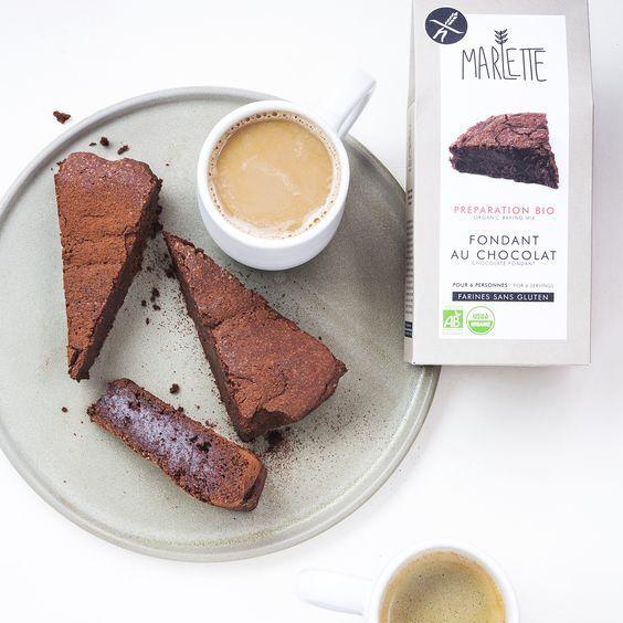 Gluten-free chocolate fondant - organic baking mix