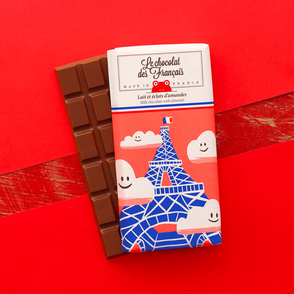 Small milk chocolate & almonds, 41% cocoa - Organic