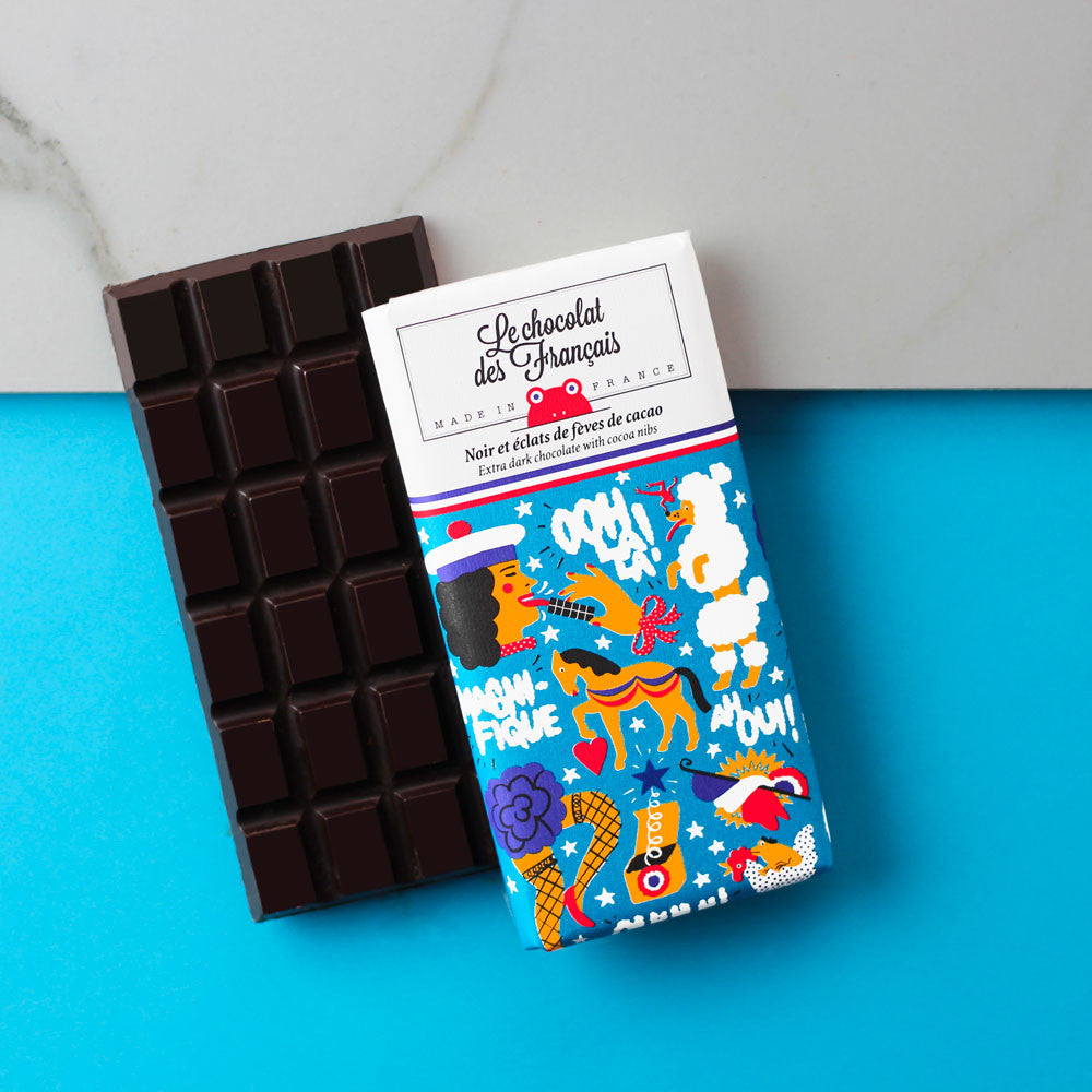 Small dark chocolate & cocoa nibs, 71% cocoa - Organic